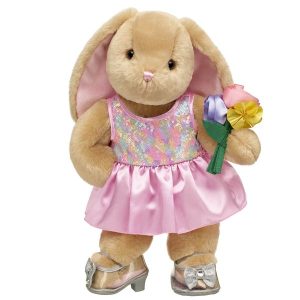 Pawlette™ Bunny Plush Sequin Dress Gift Set with Bouquet