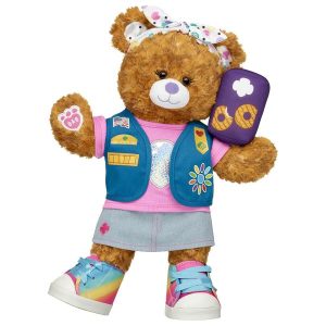 Girl Scout Coconut Caramel Cookie Teddy Bear Daisy Gift Set with Headband